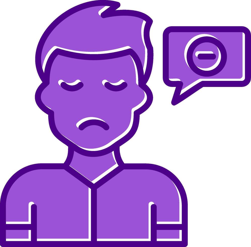 Negative Thinking Vector Icon