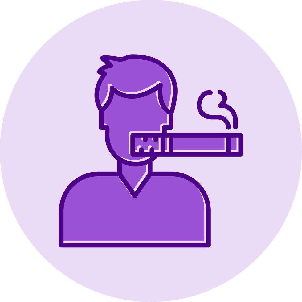 Man Smoking Vector Icon