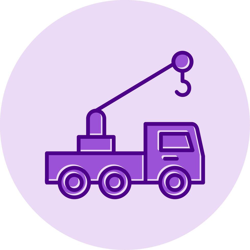 Lifting Crane Truck Vector Icon