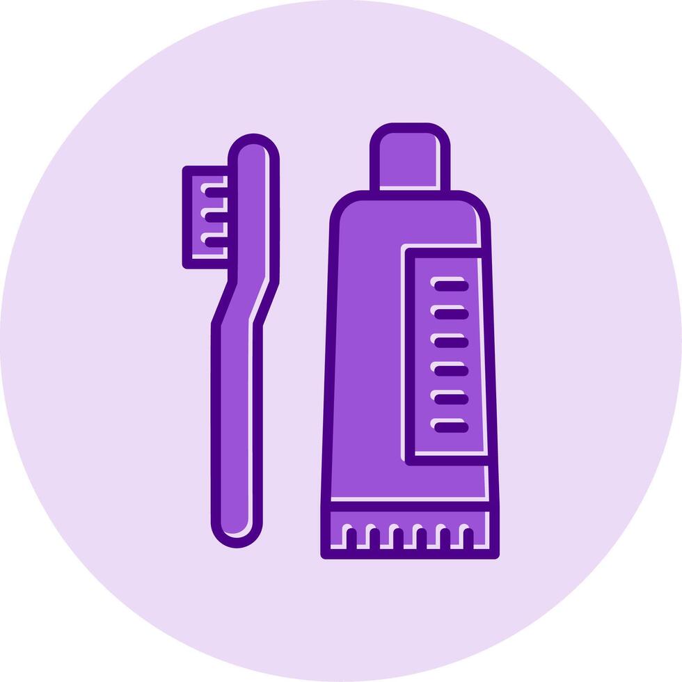 Tooth Cleaning Vector Icon