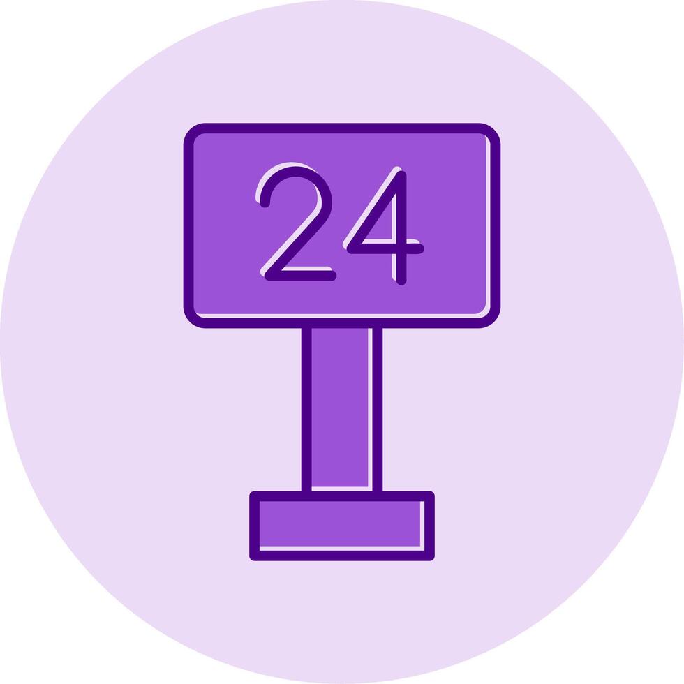 24 Hours Vector Icon