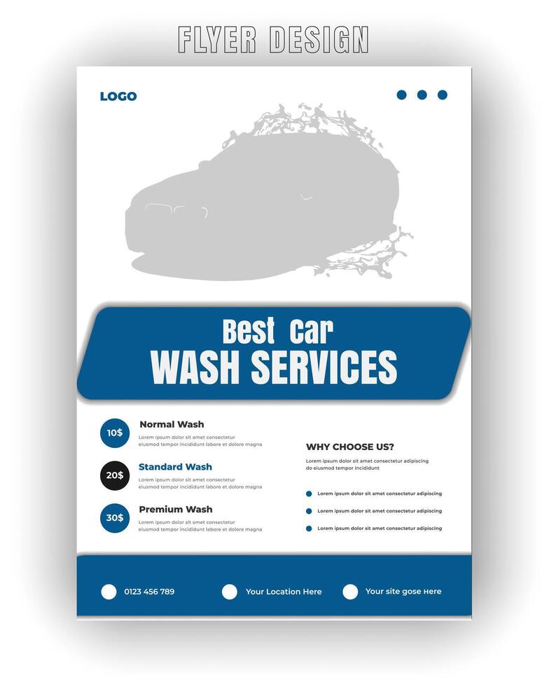 Splash into Savings Car Wash Flyer and Social Post Template vector