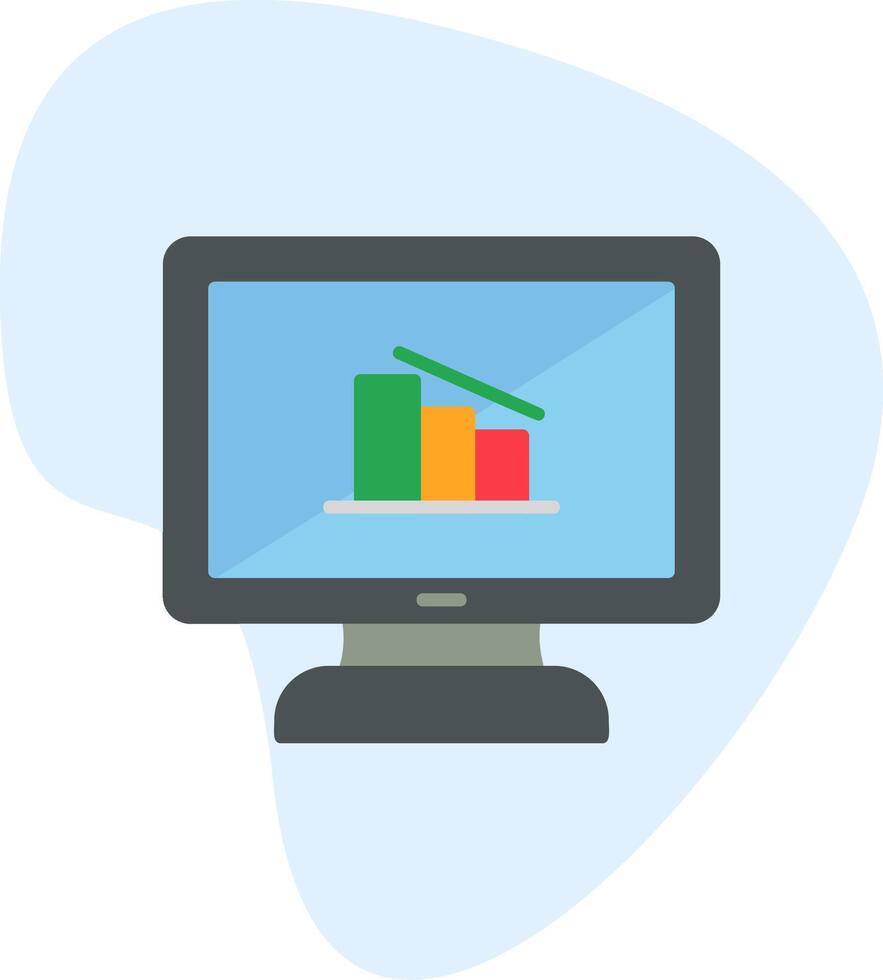 Online Data Analytics Vector Icon