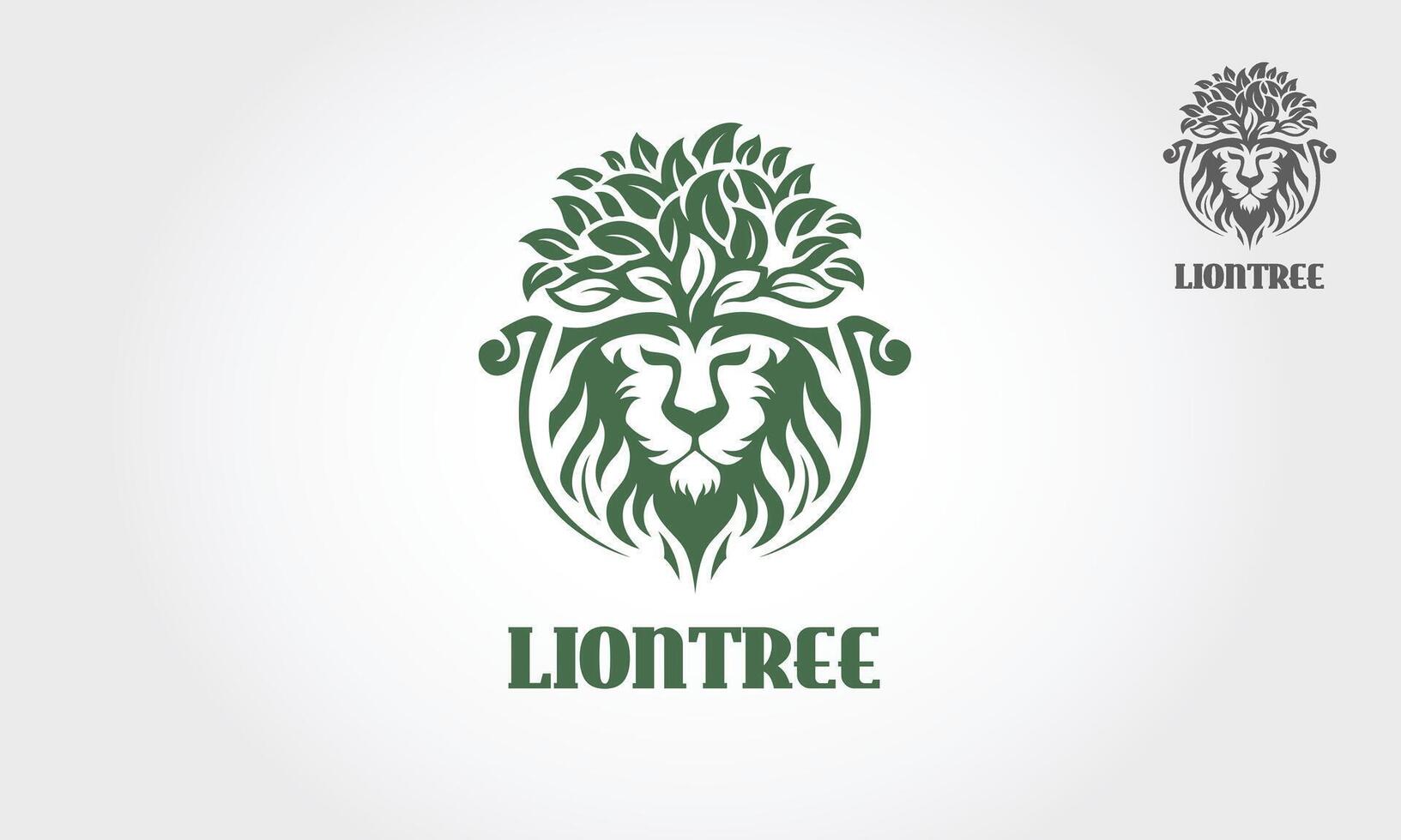 Lion Tree Vector Logo Template. This logo design for all creative business.