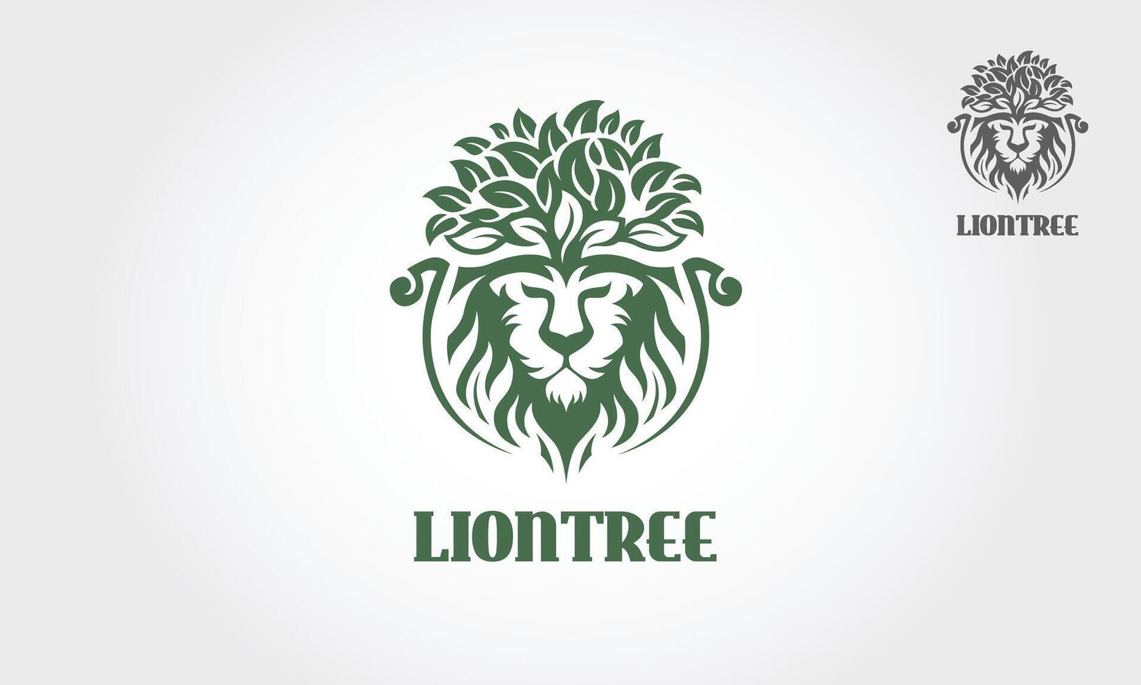 león árbol vector logo modelo. esta logo diseño para todas creativo negocio.