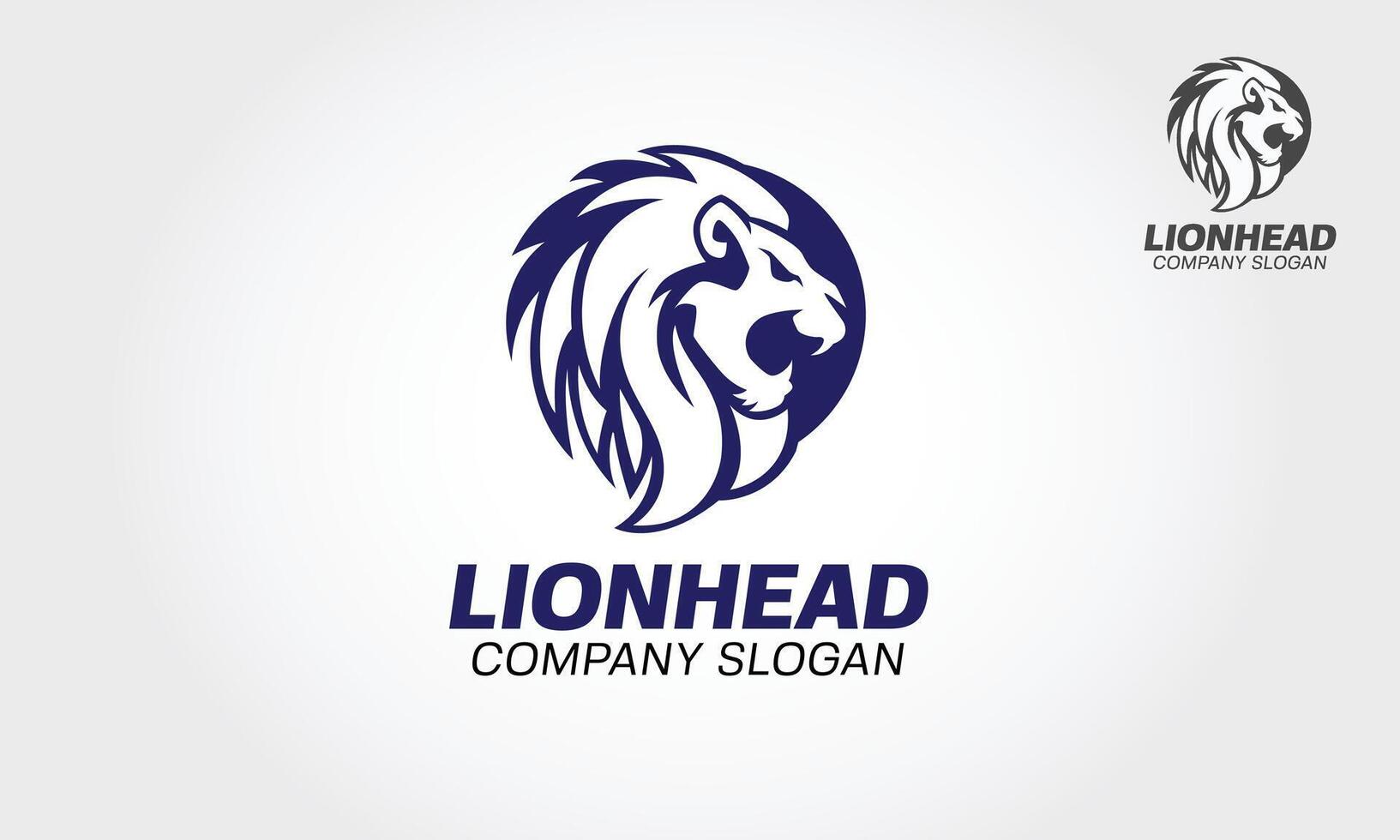 Lion Head Vector Logo Template. This great logo  is perfect for companies such as finance, investment, consulting, security, insurance, luxury clubs, studios and many other.