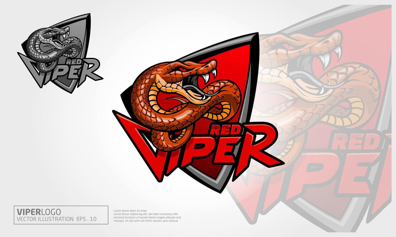 Red Viper Vector Logo Template. This logo design for all creative business, e sports team or personal, sports, technology, consulting. Excellent logo and unique concept.