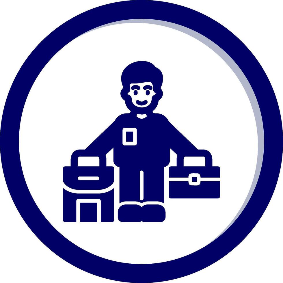 Refugee man Vector Icon