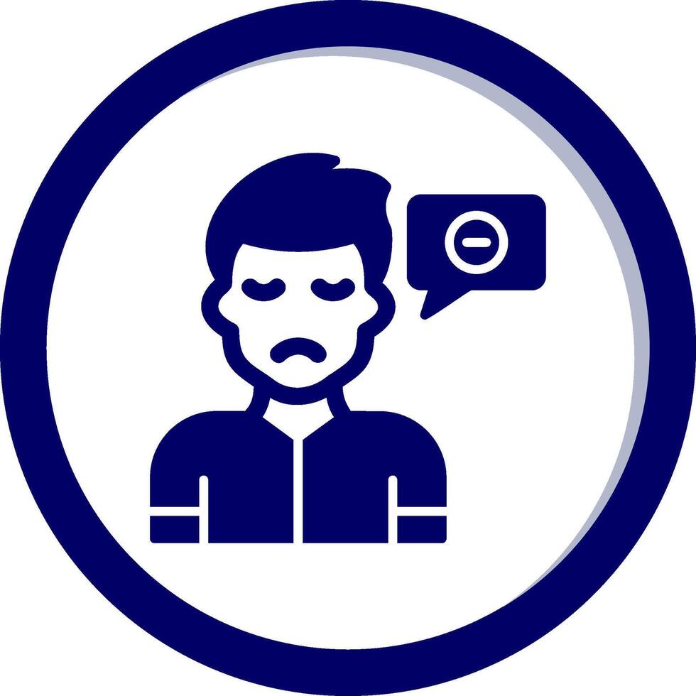 Negative Thinking Vector Icon