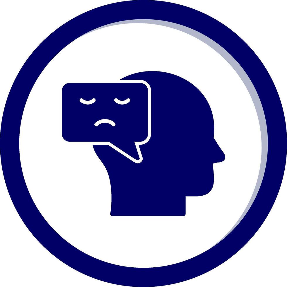 Negative Thinking Vector Icon