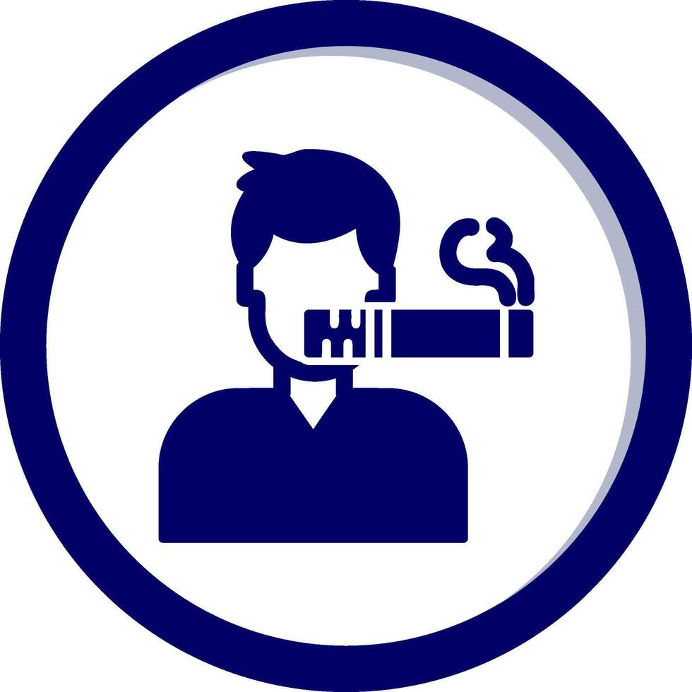 hombre de fumar vector icono