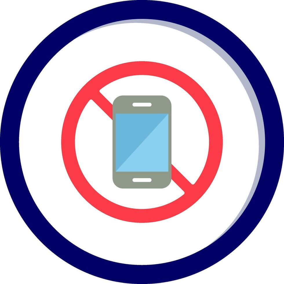 No Mobile Phone Vector Icon