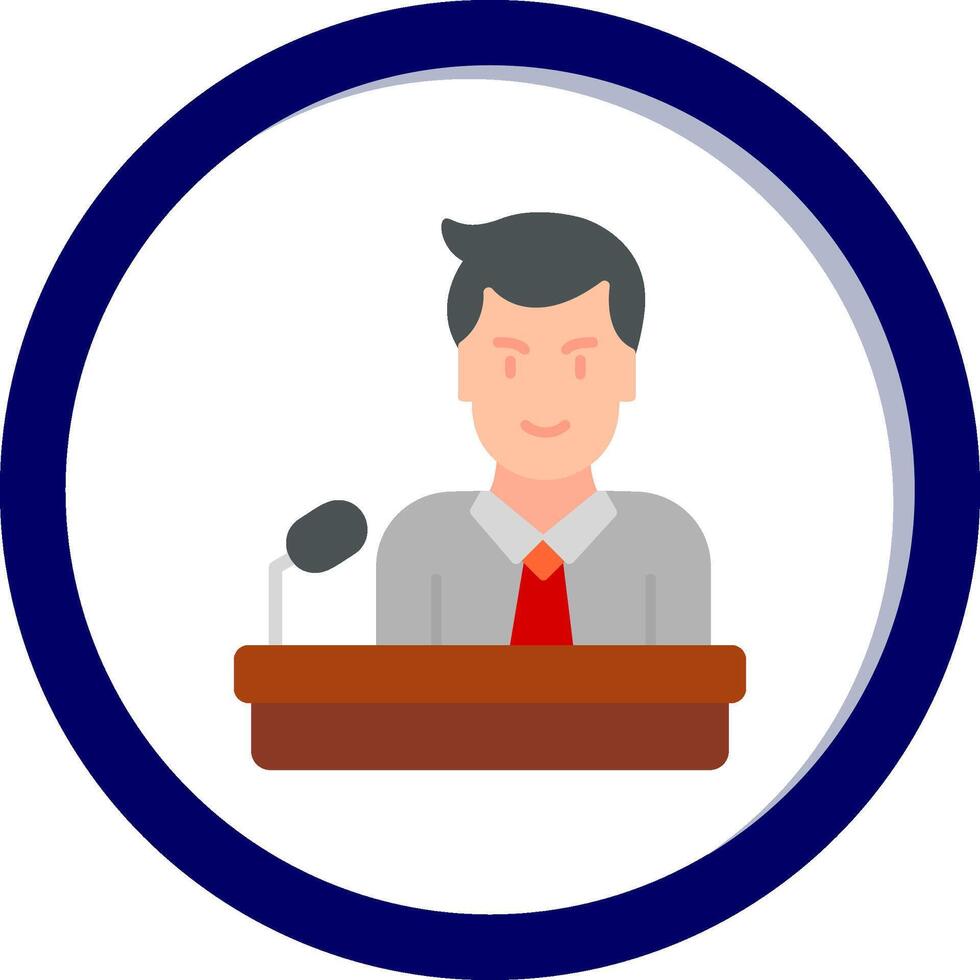 Man Conference Vector Icon