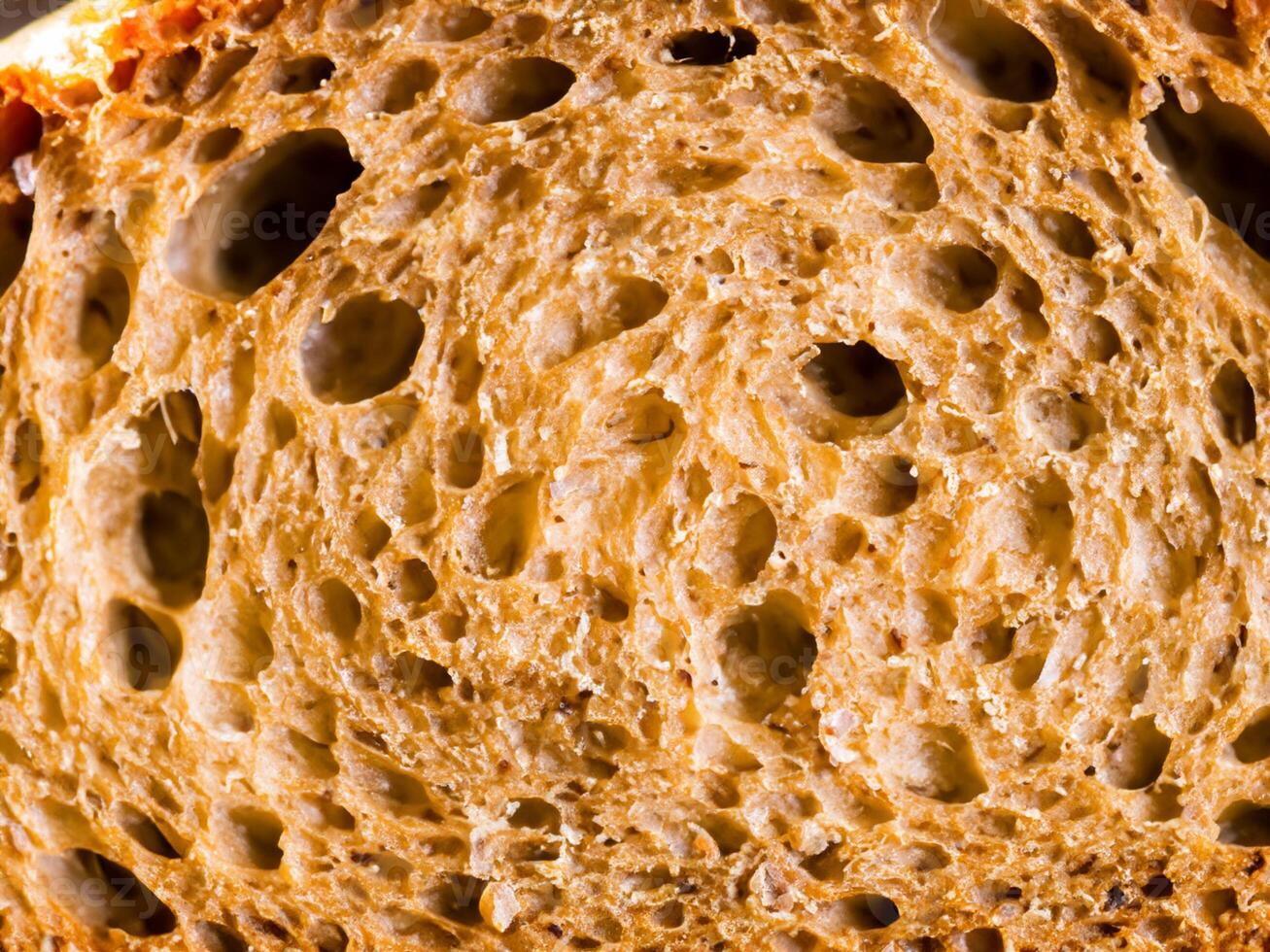 close up fresh and tasty bread. photo