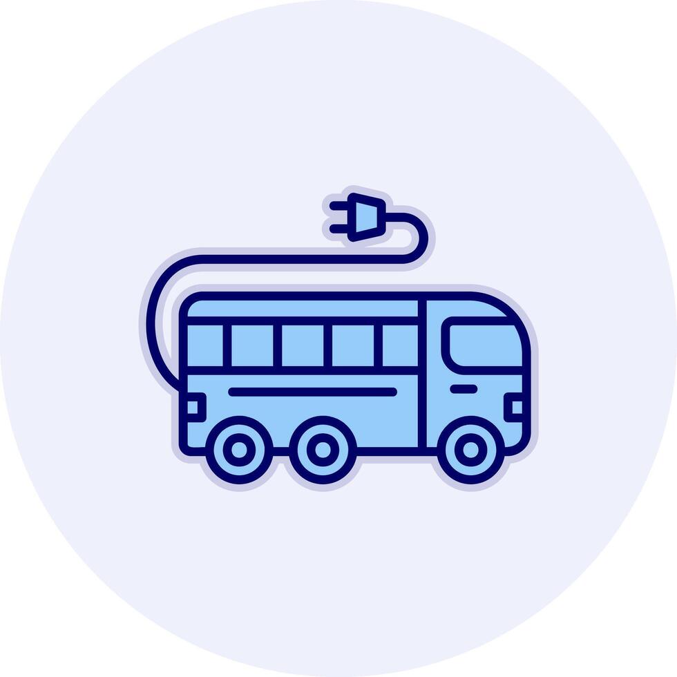 Electric Bus Vector Icon