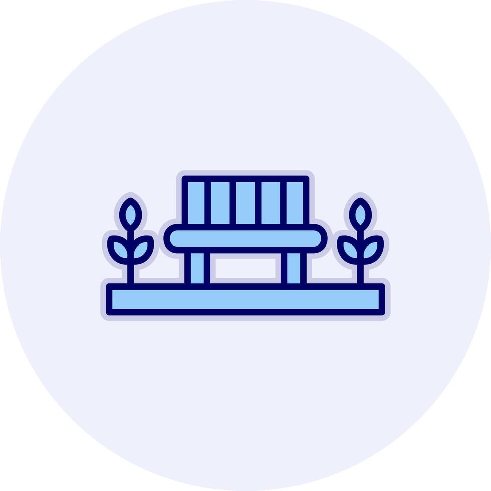 Park Bench Vector Icon