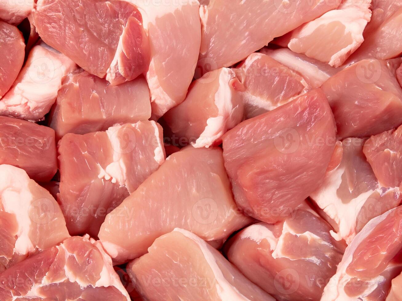 fresh pork meat on the market photo