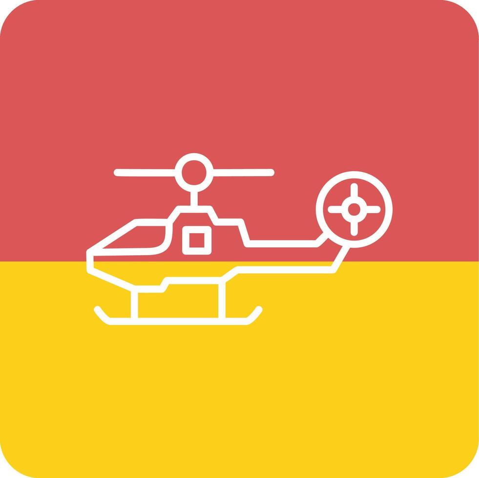 Fighter Helicopter Vector Icon