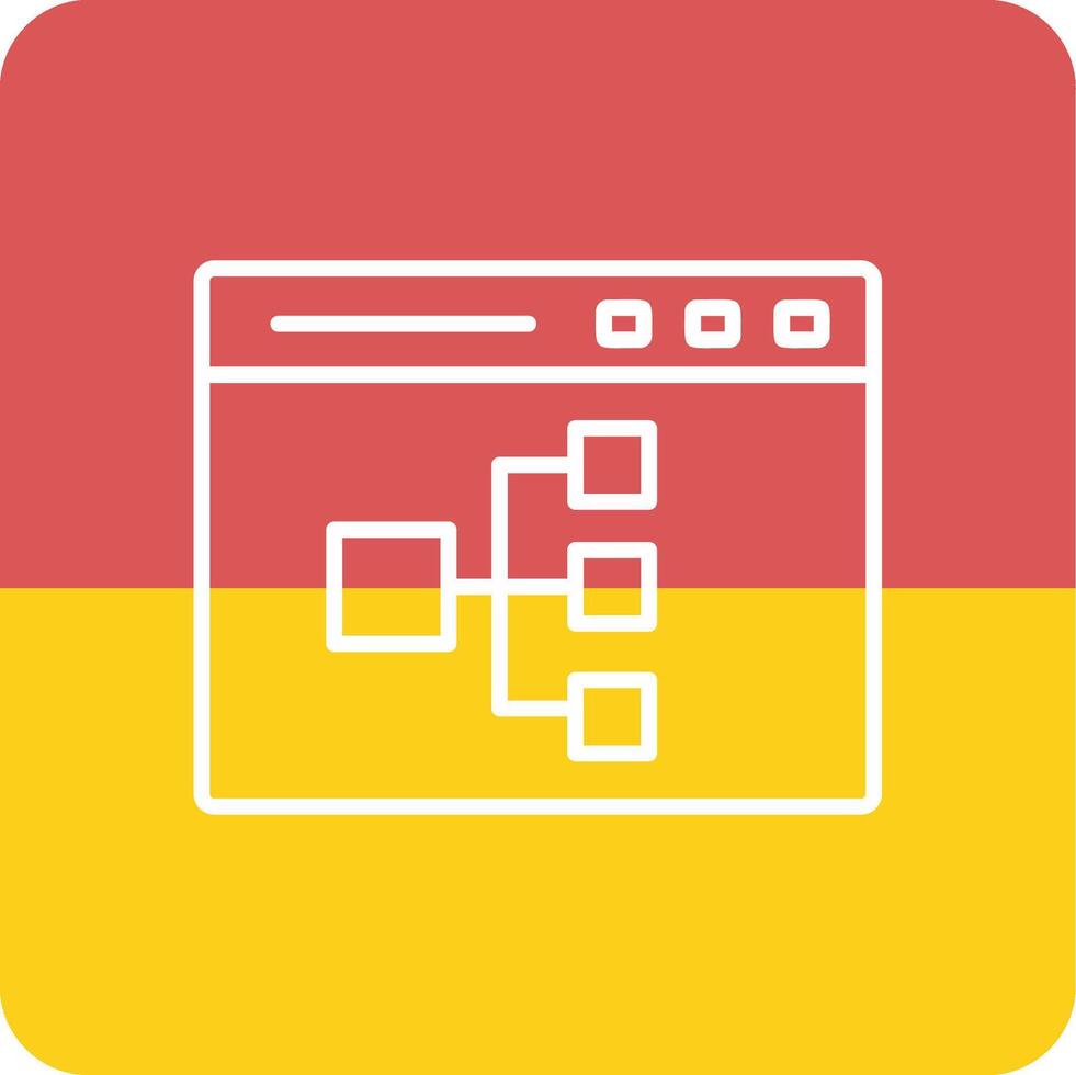 Online Flowchart Vector Icon
