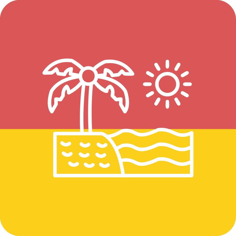 icono de vector de playa