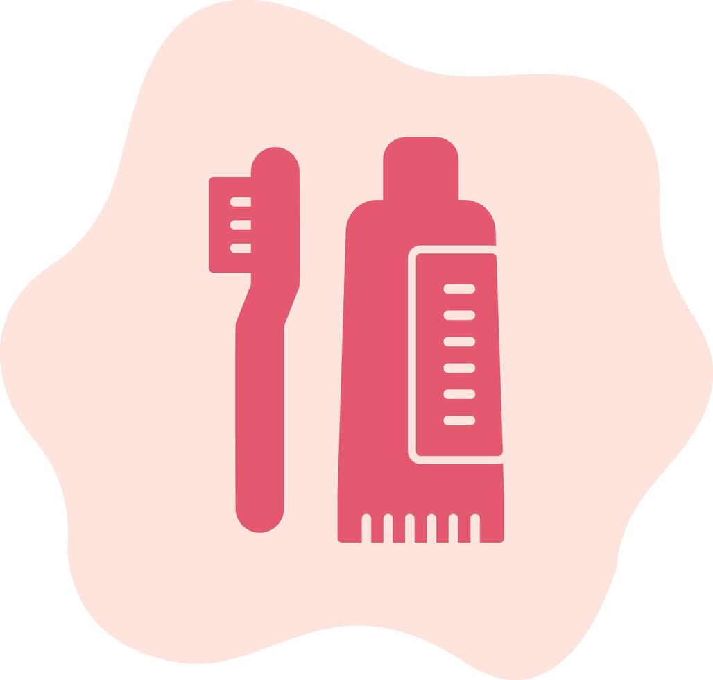 Tooth Cleaning Vector Icon