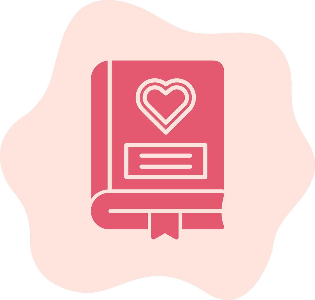 romance libro vector icono