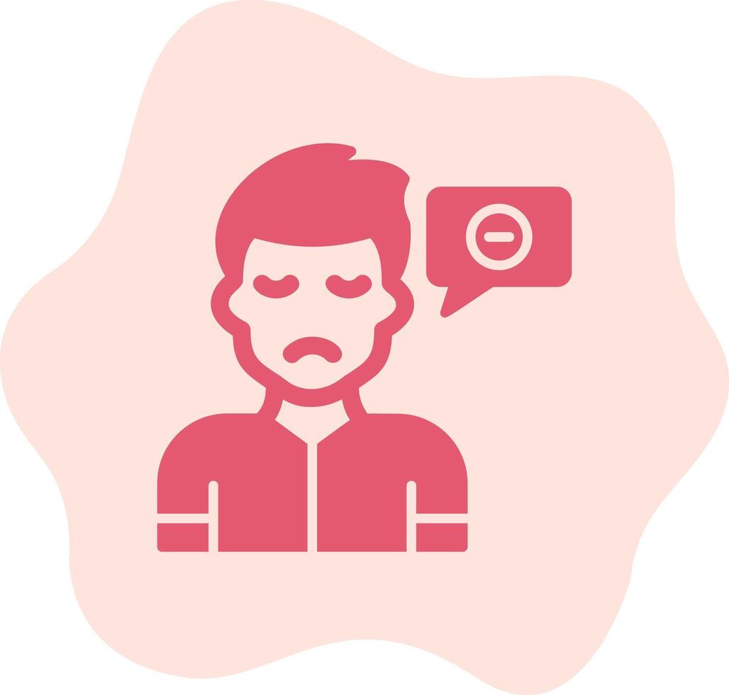 Negative Thinking Vector Icon