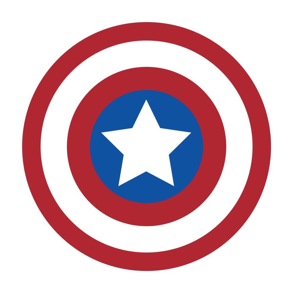 Captain America shield cartoon graphic illustration vector