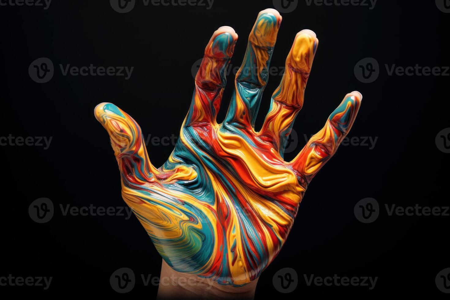 AI generated Pencil colorful hand draw. Generate Ai photo
