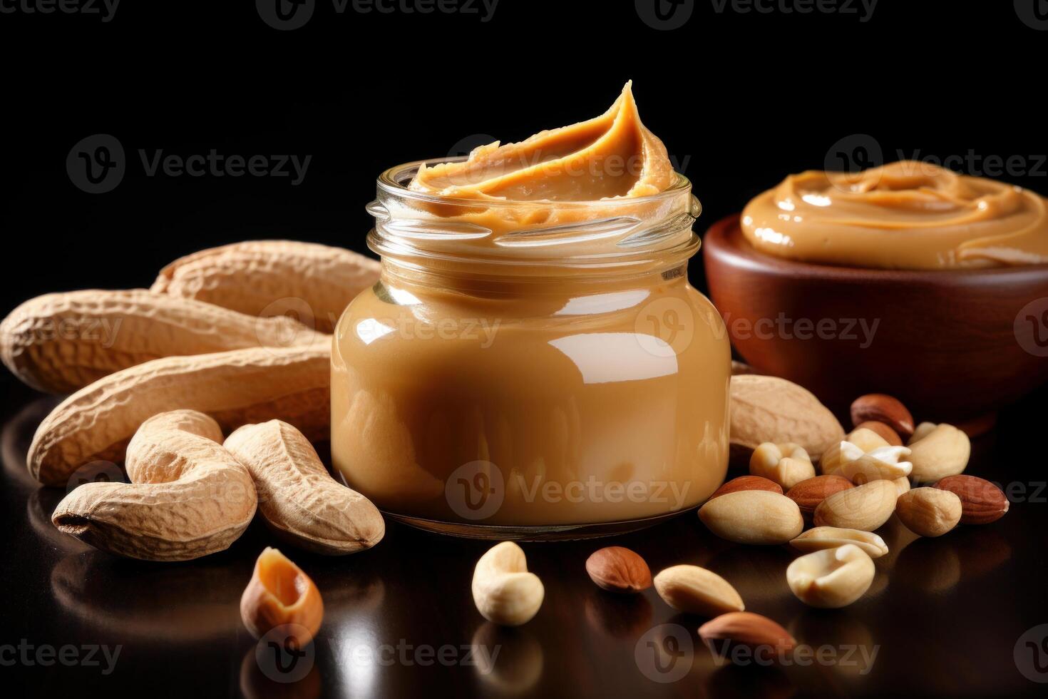 AI generated Rich Peanut butter. Generate Ai photo