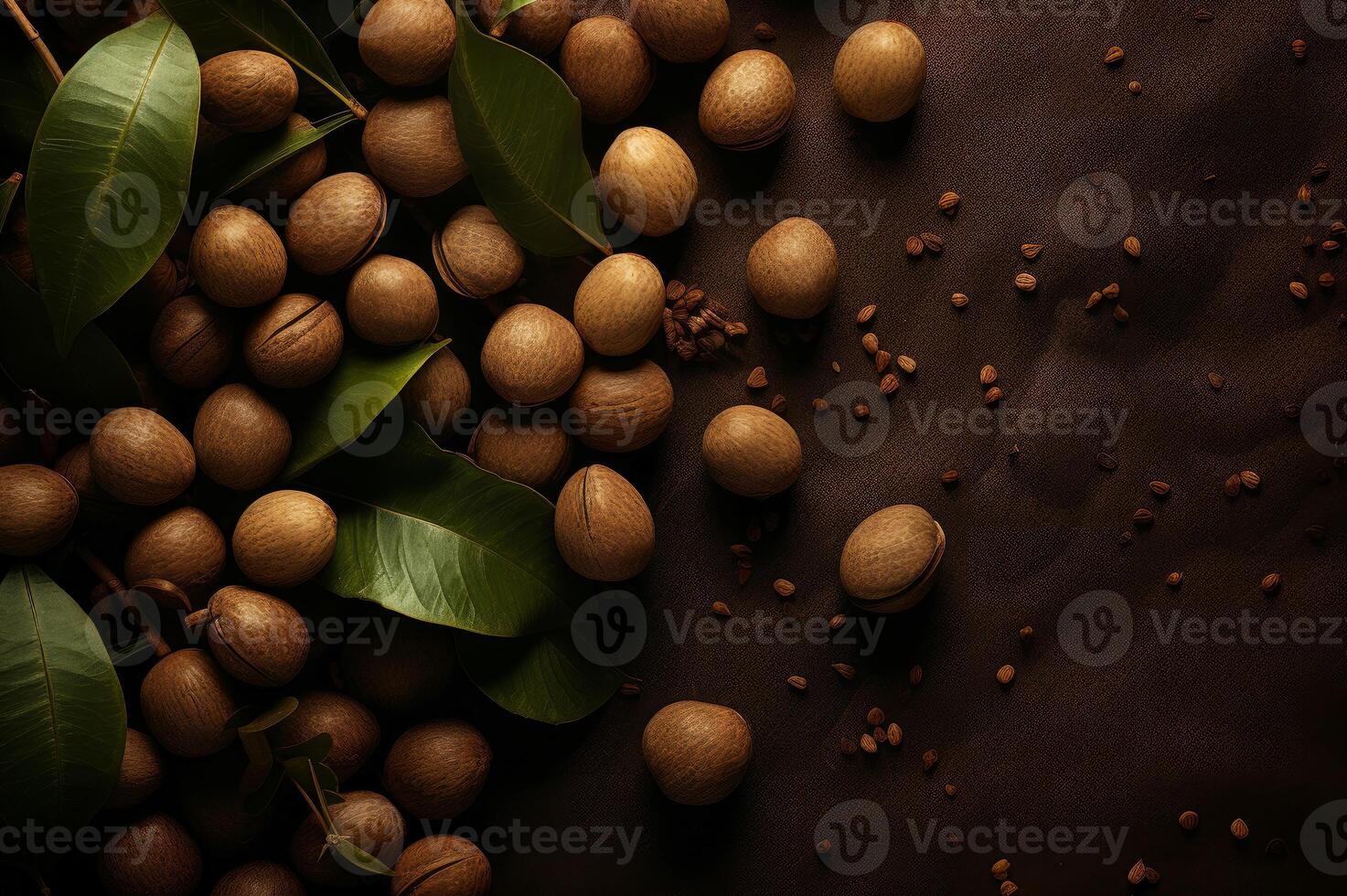 AI generated Nutritious Macadamia nuts. Generate Ai photo