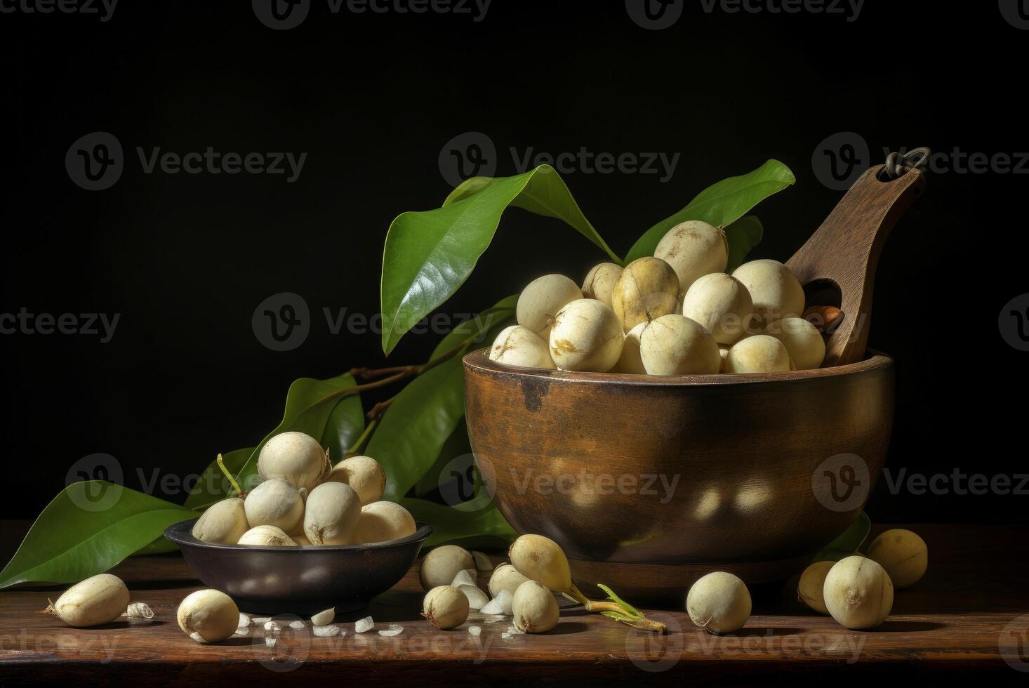 AI generated Crunchy Macadamia nuts. Generate Ai photo