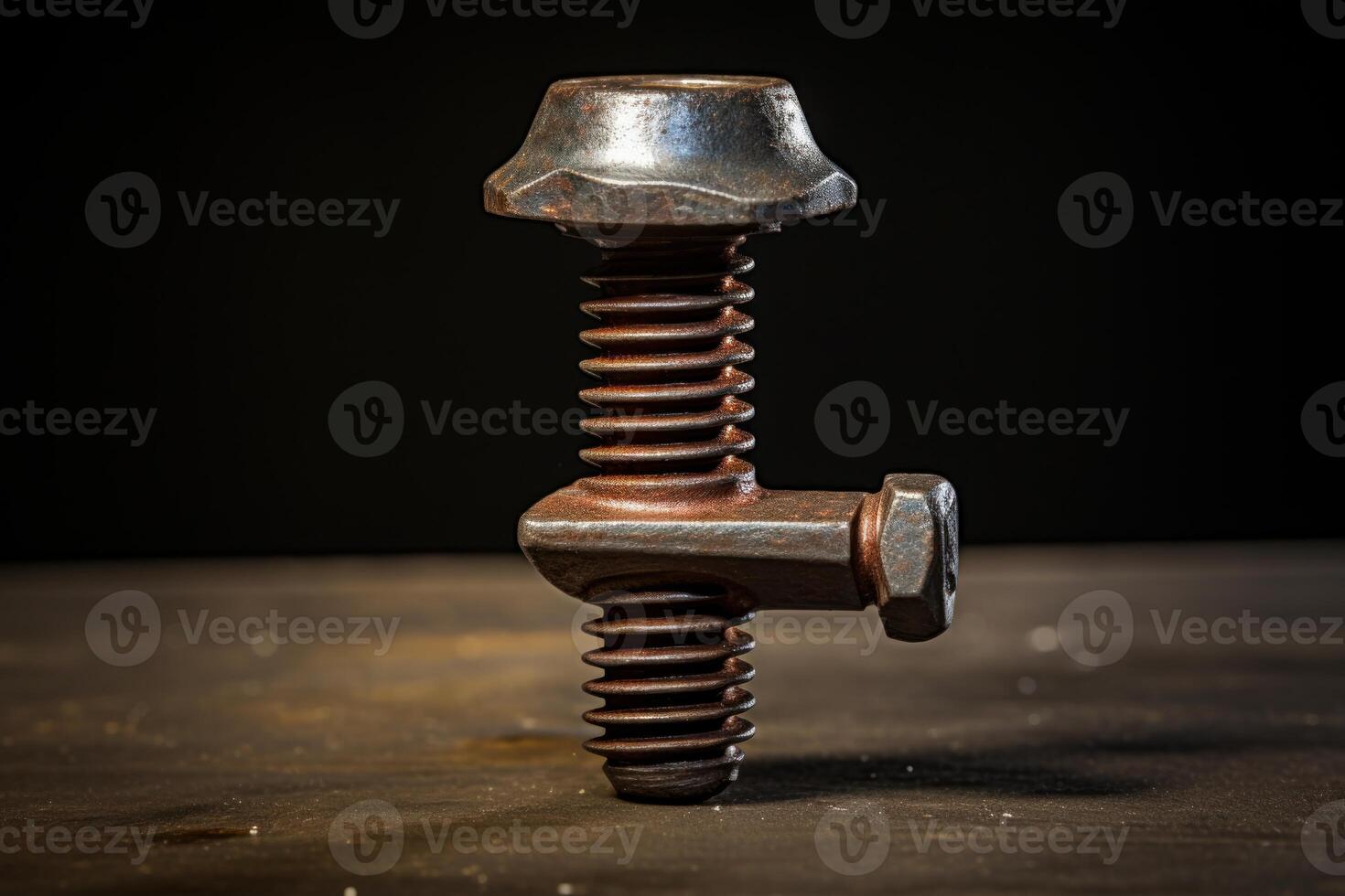 AI generated Sturdy One metal carriage bolt steel. Generate Ai photo