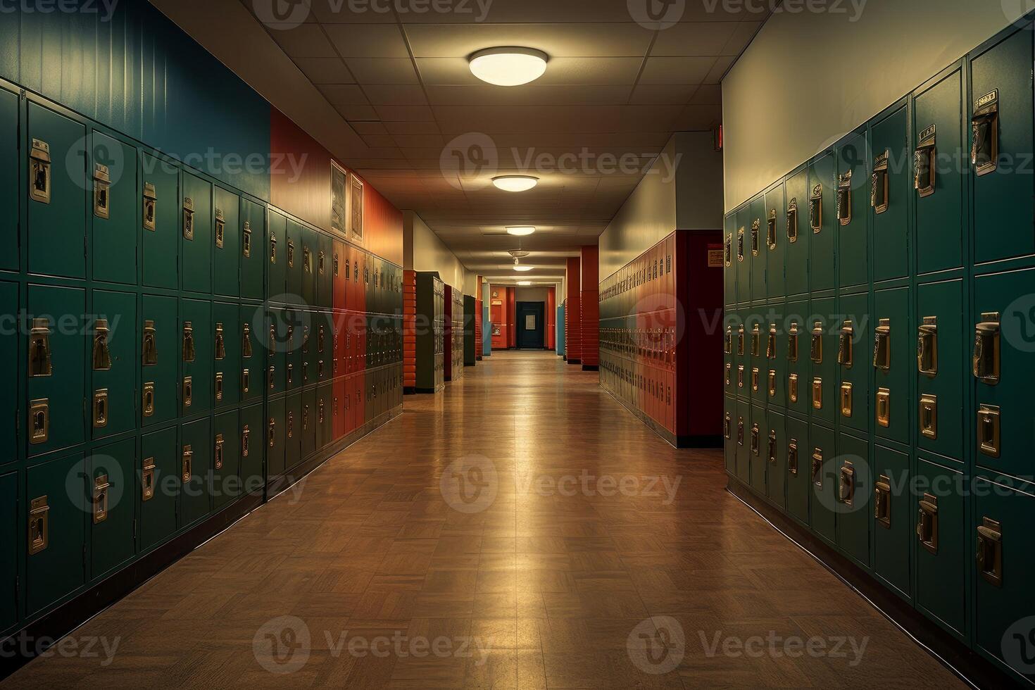 AI generated Eco-friendly Green lockers. Generate Ai photo