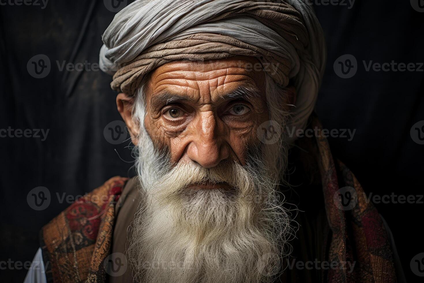 AI generated Old Imam man. Generate ai photo