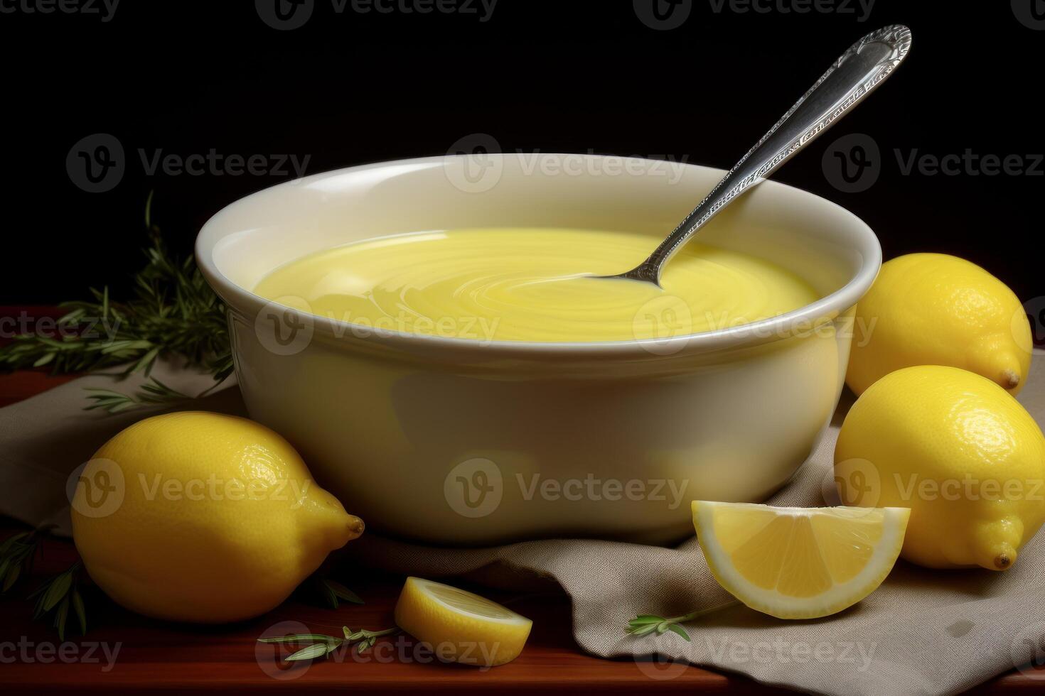 AI generated Refreshing Lemon sauce. Generate Ai photo