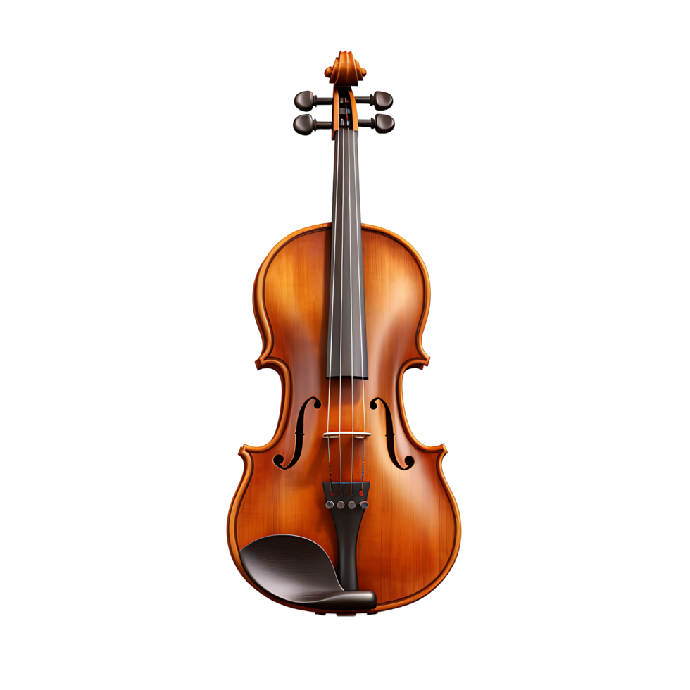 AI generated Clear Cut Violin Image, Professional and Neat Musical Graphics Guaranteed png