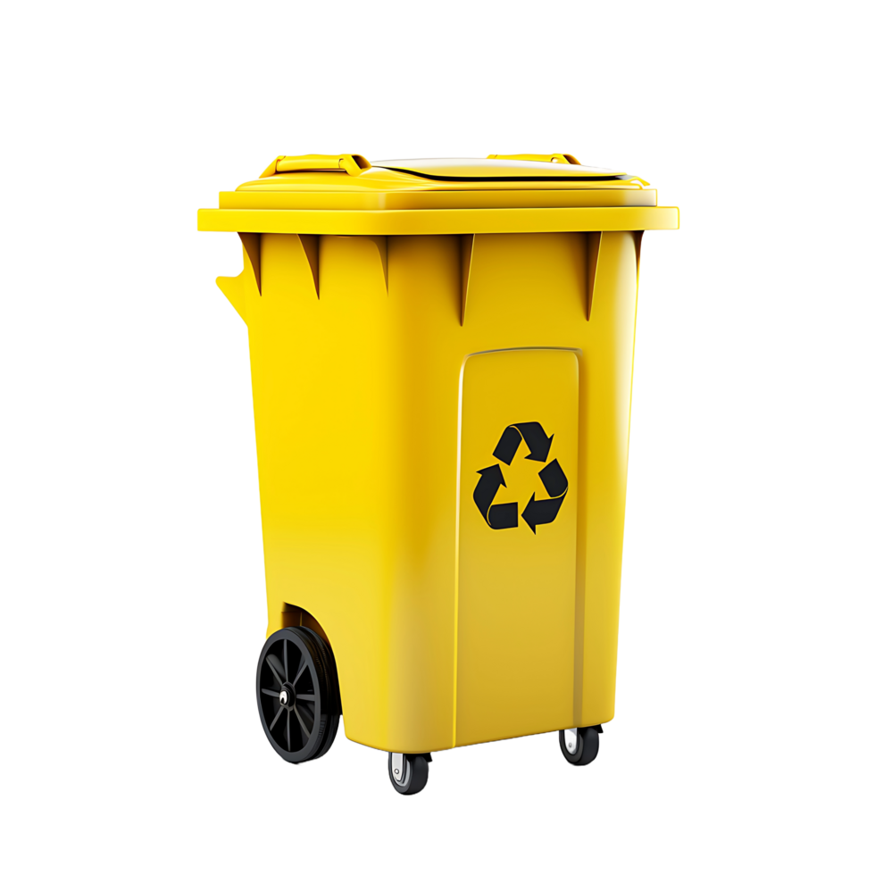 AI generated Clean Wheelie Bin Cutout, Ensuring a Polished Appearance in Waste Management Graphics png