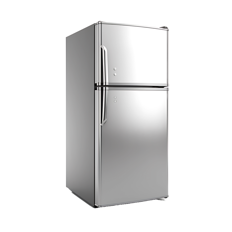 AI generated Clear Cut Refrigerator Image for Professional and Neat Kitchen Presentations png