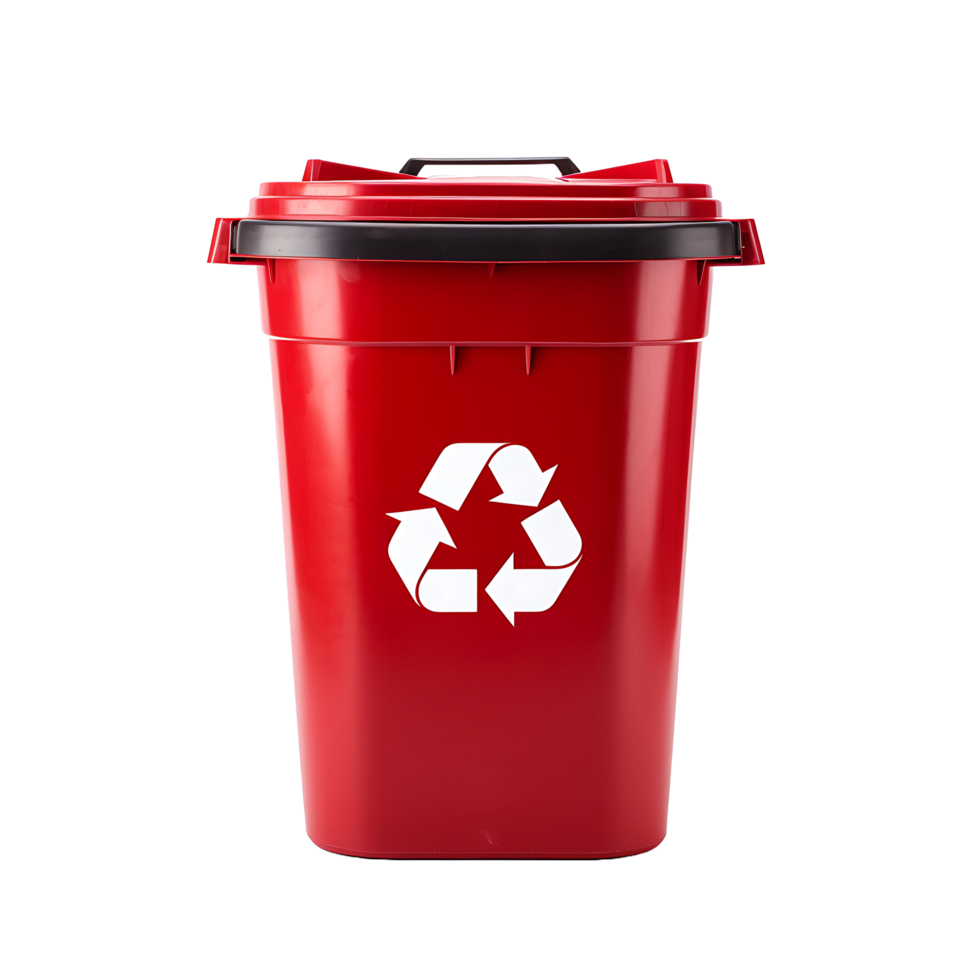 AI generated Clear Background Waste Bin, Ideal for Varied Design Contexts png