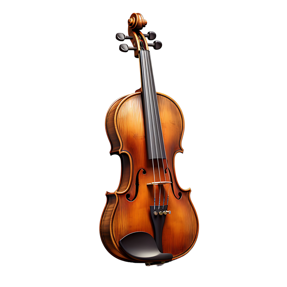 AI generated Isolated Elegant Violin, Ensuring a Sophisticated Appearance in Music Designs png