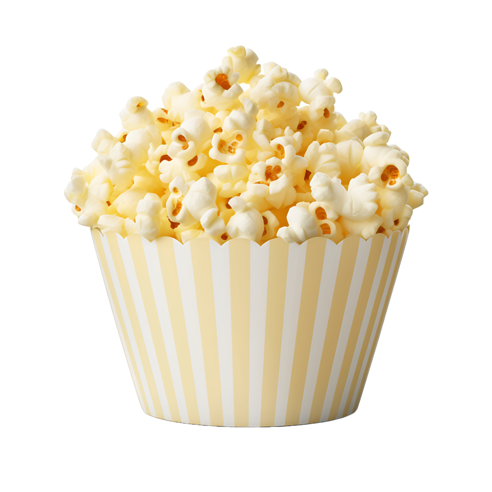 ai generiert Popcorn mit Nein Hintergrund, mühelos mischen in verschiedene kulinarisch Kontexte png