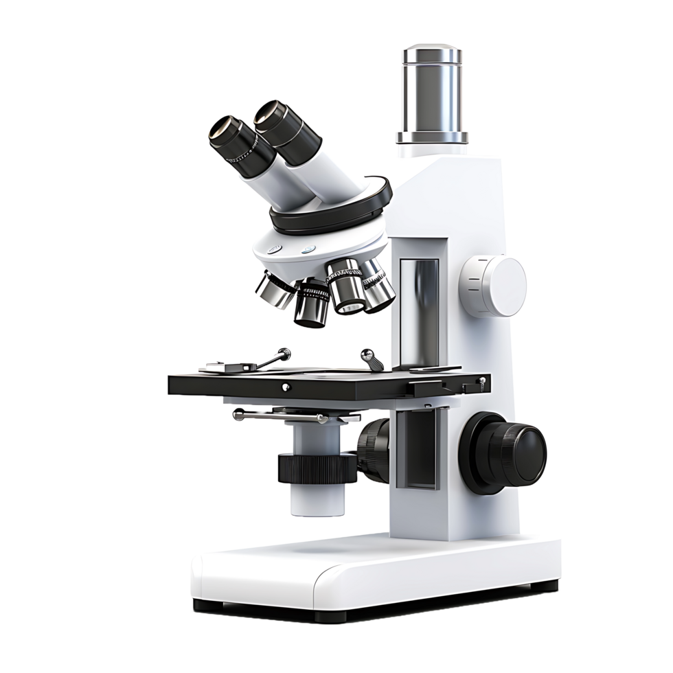 AI generated Clear Background Microscope Isolation, Ideal for Varied Design Applications png