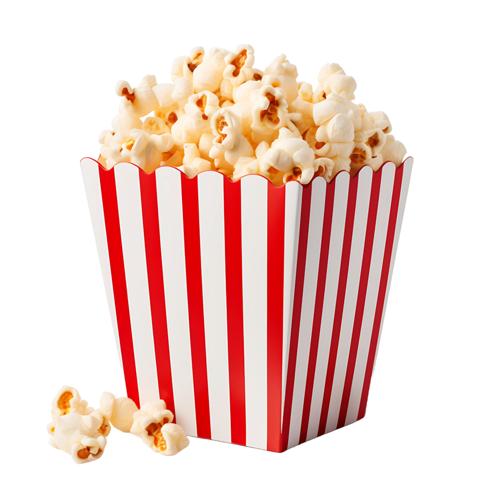 ai gegenereerd popcorn transparantie Aan een Doorzichtig achtergrond, naadloos integratie gegarandeerd png