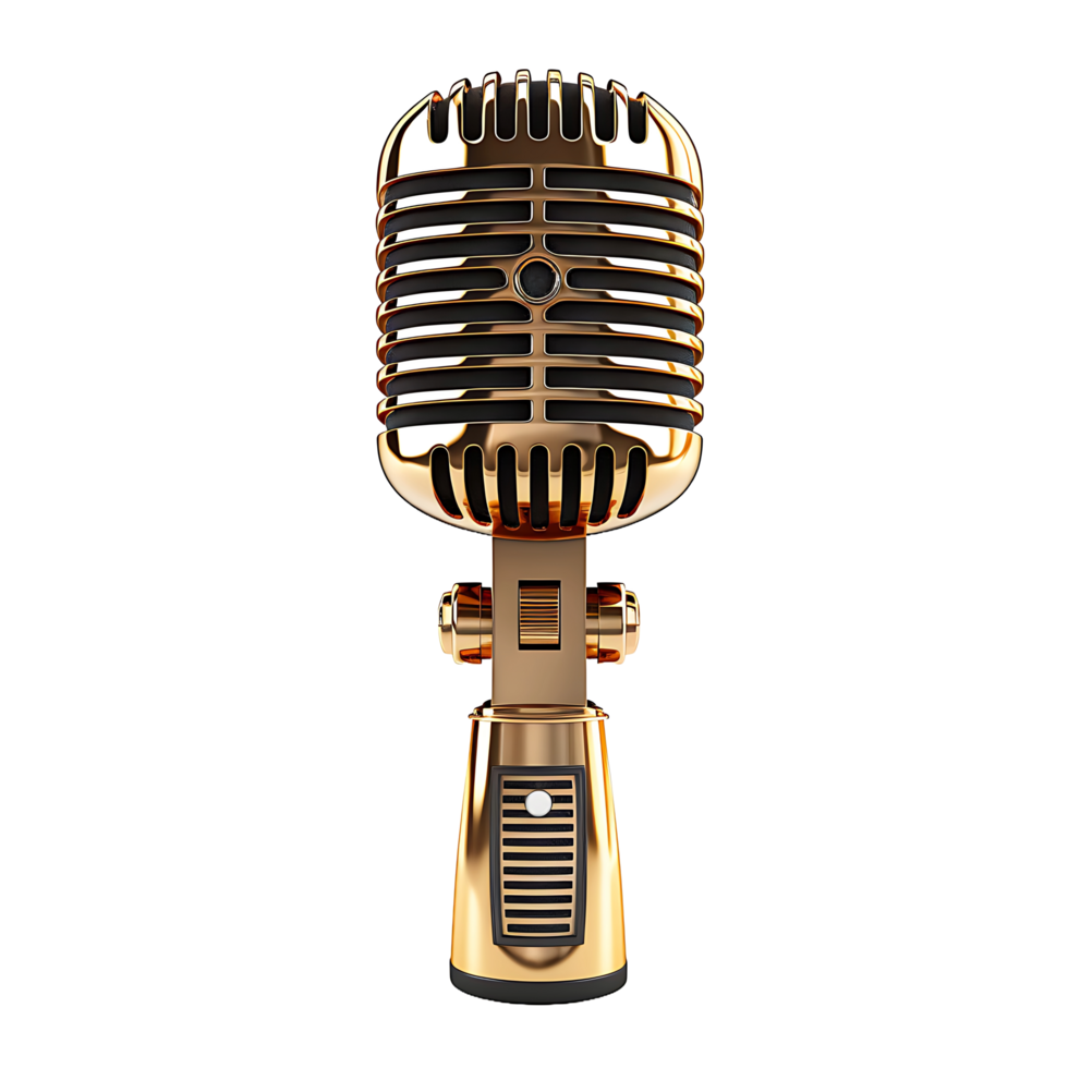 AI generated Transparent Mic Stand, Adding a Sleek Touch to Graphic Compositions png