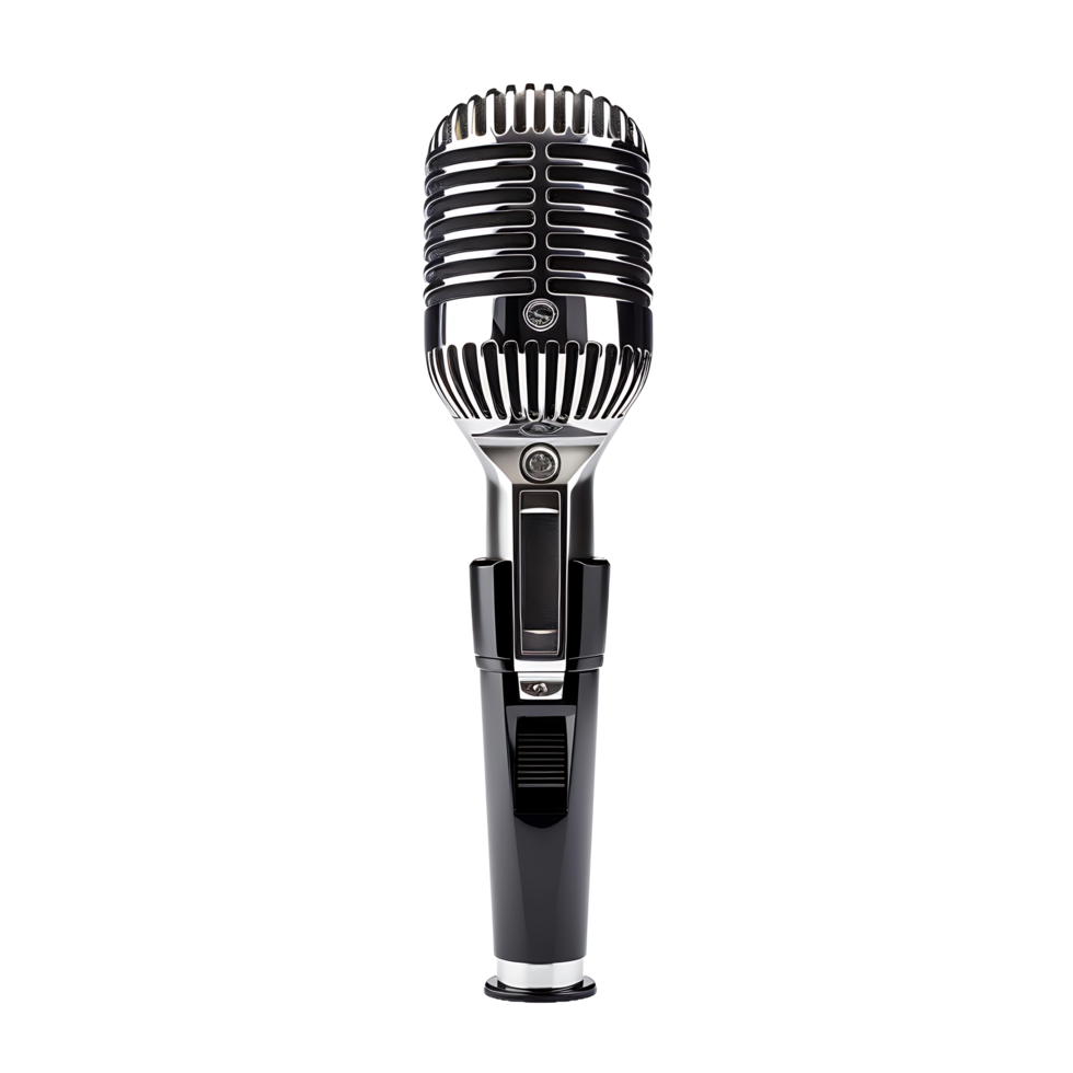 AI generated Mic with No Background, Effortlessly Blending into Various Audio Contexts png