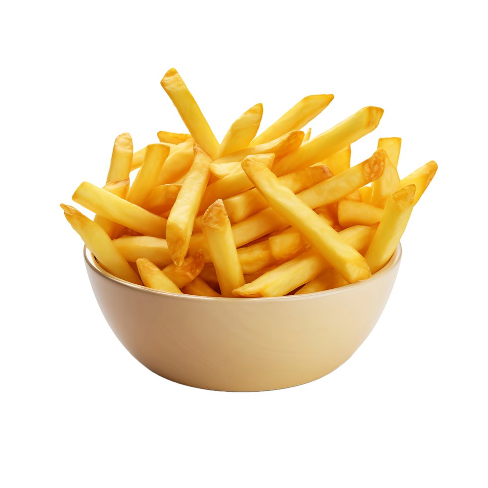 AI generated Clear French Fries Showcase in PNG