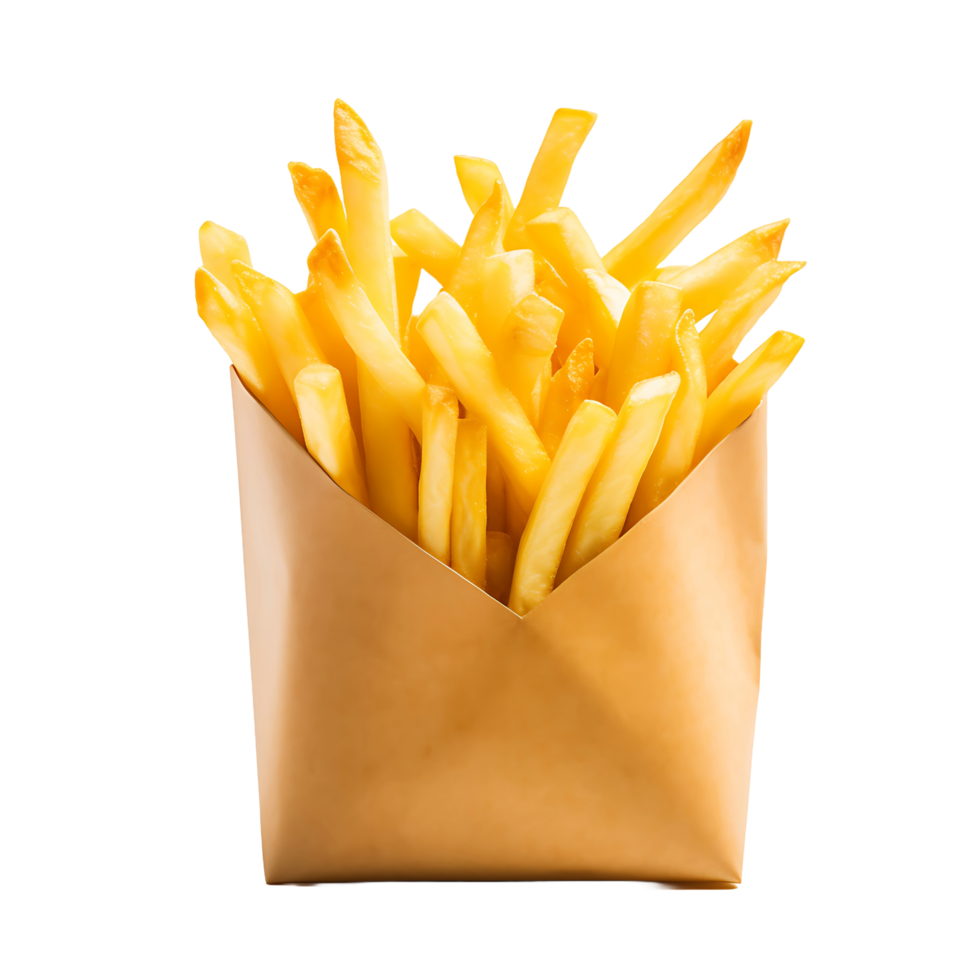 ai gerado isolado francês fritas com Claro fundo png