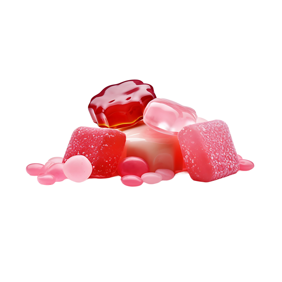 AI generated Transparent 3D Candy in PNG