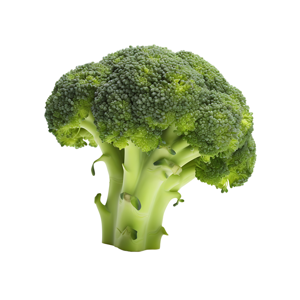 AI generated Clear Fresh Broccoli Showcase in PNG